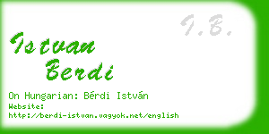 istvan berdi business card