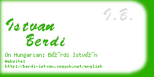 istvan berdi business card